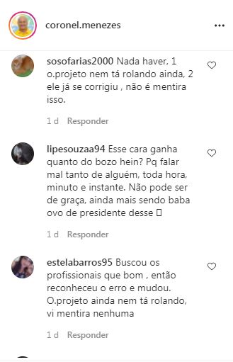 menezes-4 Menezes critica Omar Aziz na CPI da Covid e é rechaçado pelos próprios seguidores: ‘Vai morrer abraçado na cloroquina, não evolui nunca’