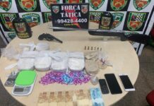 Homem é preso com drogas e armas em Manaus