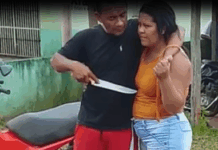 Homem mantém mulher refém e atingido por sniper; veja vídeo