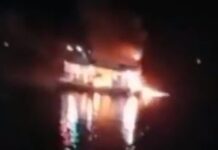 Posto de combustível flutuante fica em chamas no interior do AM; veja vídeo