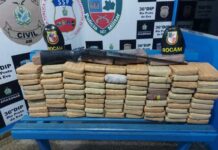No interior do AM, polícia apreende 91 tabletes de drogas e arma de fogo