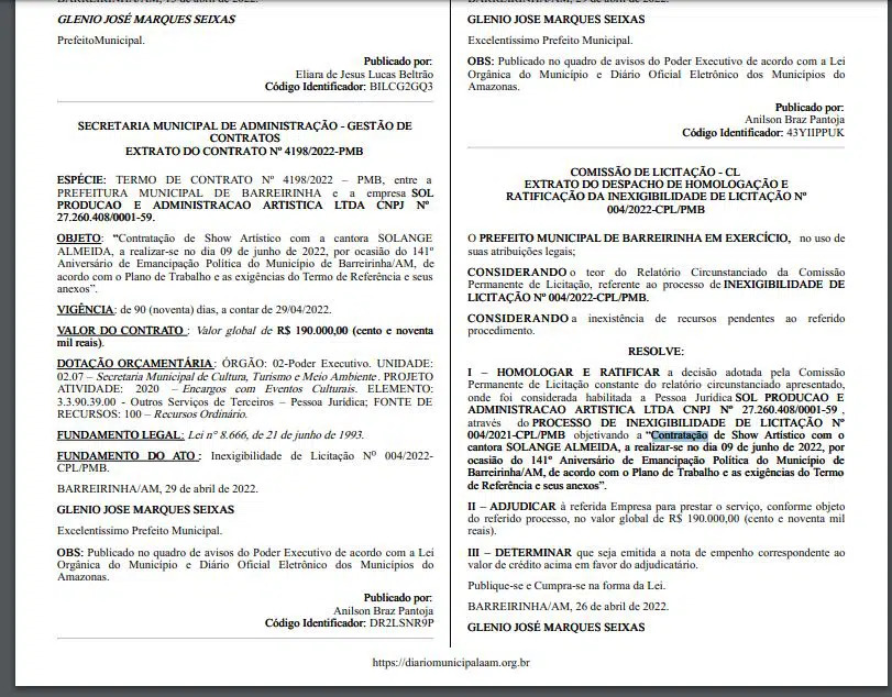 Show-barreirinha.jpg Prefeitura de Barreirinha vai gastar R$ 380 mil reais para shows com Solange Almeida e Léo Magalhães