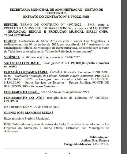 leo-magalhaes.jpg Prefeitura de Barreirinha vai gastar R$ 380 mil reais para shows com Solange Almeida e Léo Magalhães