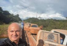 Internautas resgatam vídeo onde o Coronel Menezes mente sobre a manutenção da ponte que caiu na BR-319; vejam: