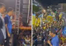 Prefeito de Maués ignora Coronel Menezes e pede votos para Omar Aziz e Lula