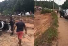 Policiais são arremessados de viatura em acidente na rodovia AM-010; veja vídeo