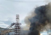 Principio de incêndio atinge alegorias do Caprichoso em Parintins