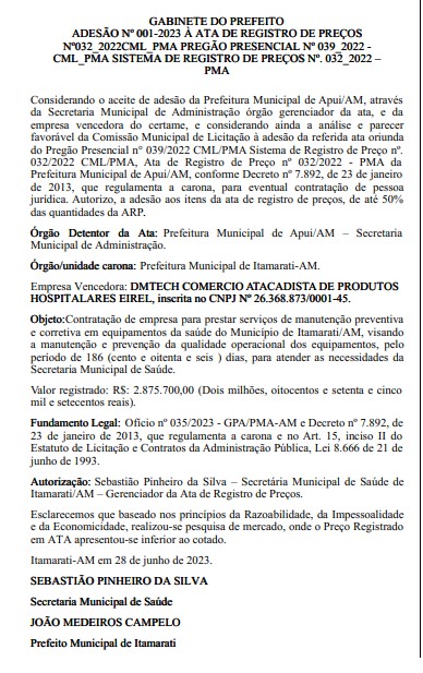 Captura-de-tela-2023-07-06-084534 Prefeito de Itamarati vai gastar mais de R$ 2,8 milhões em manutenção de equipamentos médicos sem descrição