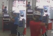 VÍDEO: Durante assalto à loja, funcionárias se abraçam com medo dos criminosos com armas em punho em Manaus