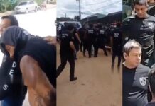 Acusado de matar grávida preso no Pará é hostilizado ao sair para o corpo delito