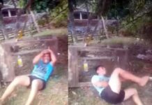 VÍDEO: Suspeito de roubar moto leva uma surra de pau em Novo Airão