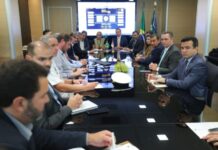 Wilson Lima e ministros Waldez Góes e Marina Silva anunciam força-tarefa para enfrentamento da estiagem no Amazonas