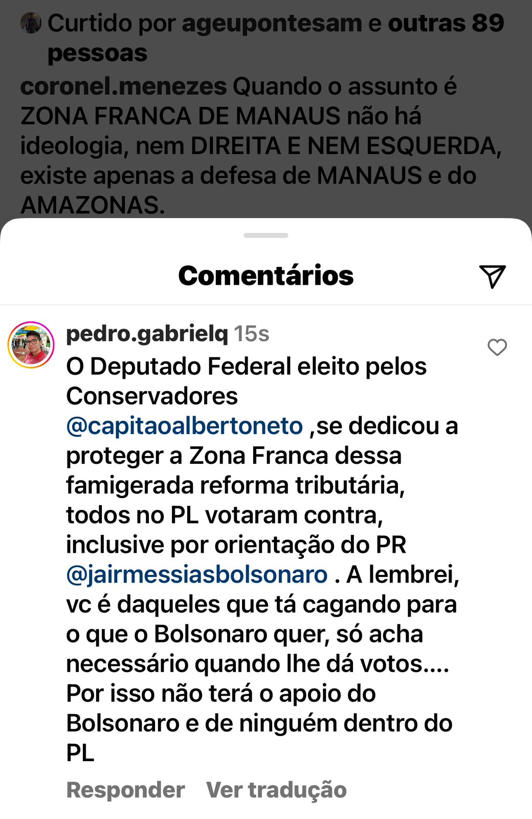 IMG-20231216-WA0030 Sem moral, Menezes vê seus seguidores lhe rebaterem após criticar Alberto Neto nas redes sociais