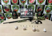 PM apreende rifle e revólver durante patrulhamento de rotina na zona Norte de Manaus