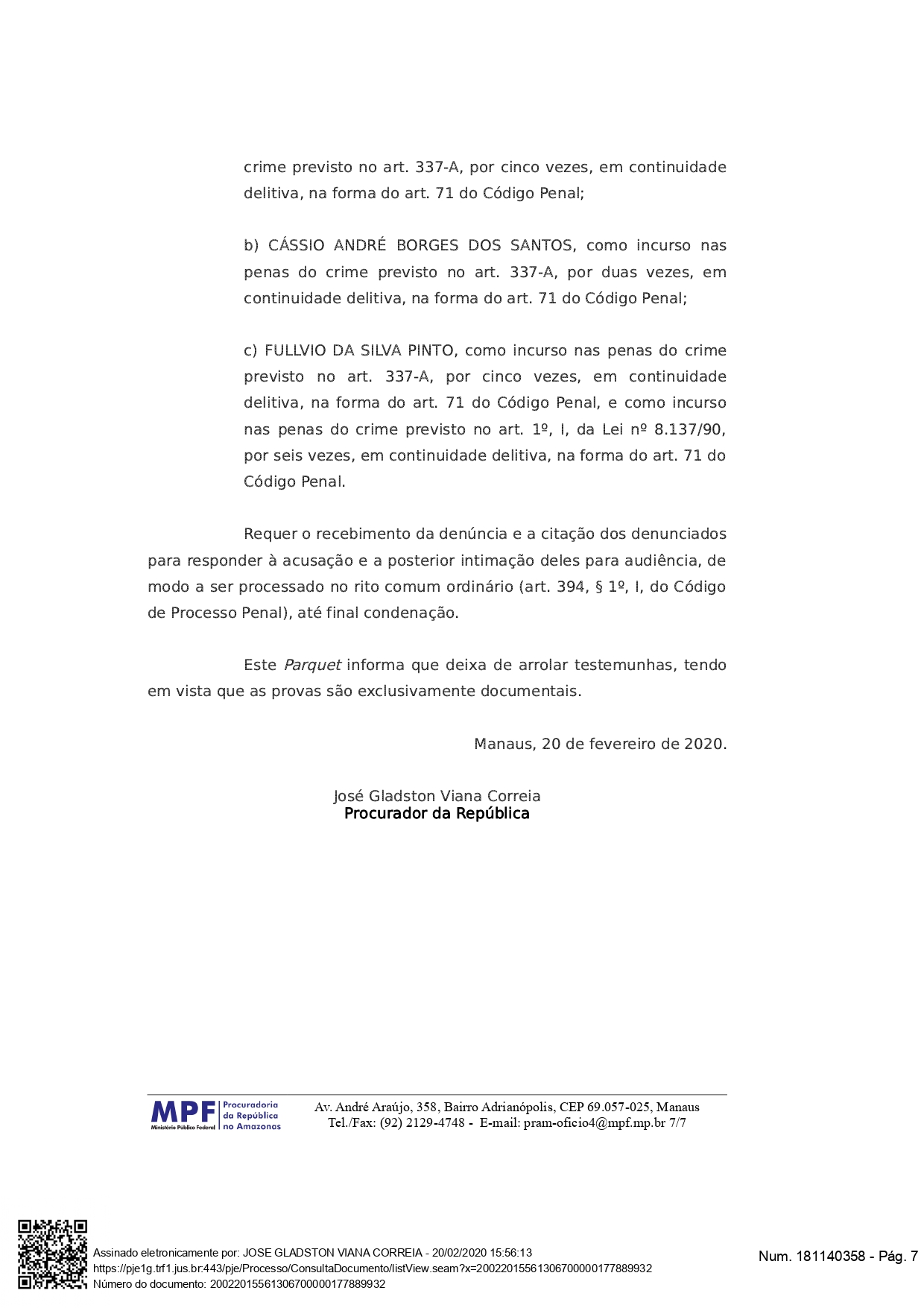 anderson-08 MP-AM vai investigar falta de repasses da Prefeitura de Rio Preto da Eva ao INSS dos funcionários municipais