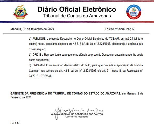 04 TCE-AM intima prefeito de Anori para explicar suspeita de irregularidades em licitação para construção de Centro Multiuso no município