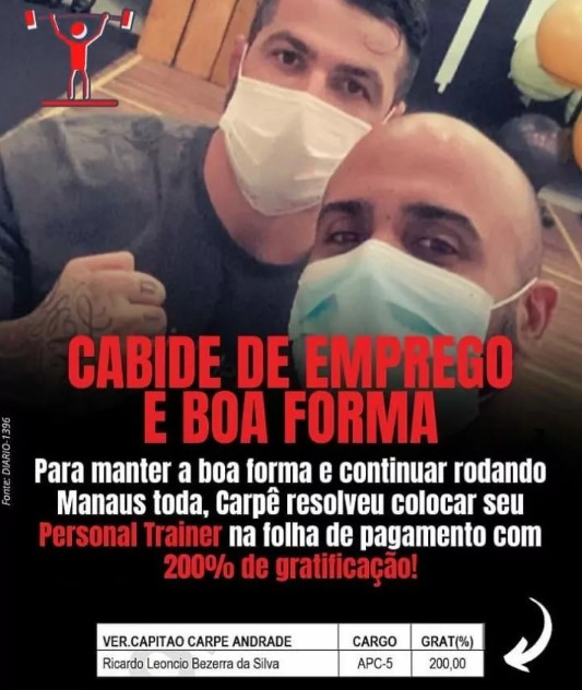 carpe Sem Projetos de Lei para Manaus, vereador Carpê muito envolvido em polêmicas, focou em seu tratamento estético durante seu mandato