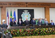 Presidente do TCE-AM participa da posse de Giselle Falcone como juíza titular no TRE-AM