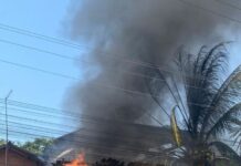 Fogo consome oficina no bairro Terra Nova