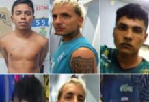Polícia divulga as imagens de cinco homens procurados por assaltos a coletivos e rotas de Manaus