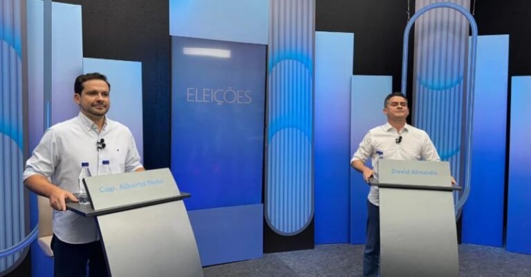 Em último debate, Alberto Neto fica nervoso e parte pra cima de David e confessa que votou contra a Zona Franca de Manaus