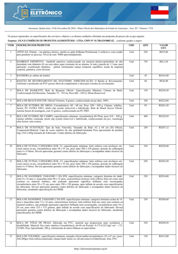 contrato-01-717x1024 Prefeito de Caapiranga vai gastar mais de R$ 2.2 milhões em material esportivo em "empresa queridinha" de Tico Braz