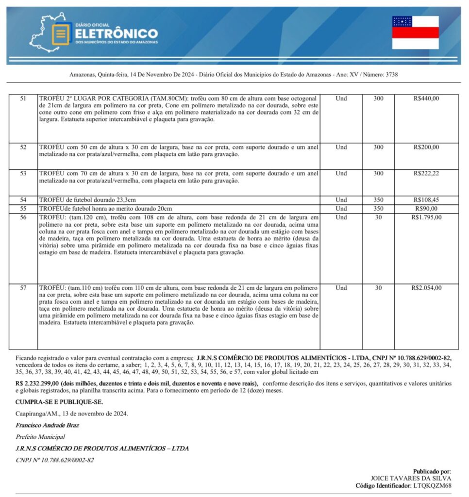 contrato-04-966x1024 Prefeito de Caapiranga vai gastar mais de R$ 2.2 milhões em material esportivo em "empresa queridinha" de Tico Braz