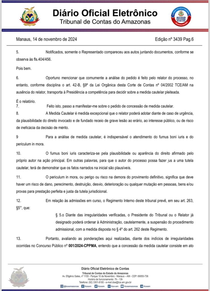 doc-02-739x1024 Corte de Contas suspende concurso público em Autazes por suspeitas de irregularidades