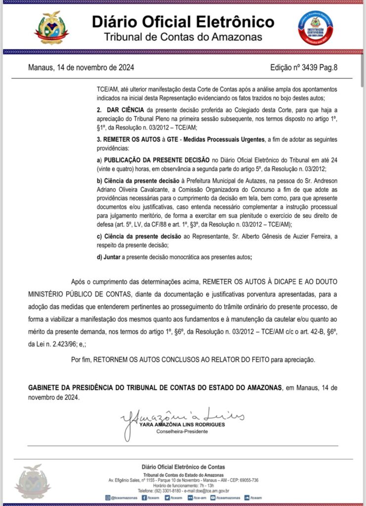 doc-04-740x1024 Corte de Contas suspende concurso público em Autazes por suspeitas de irregularidades