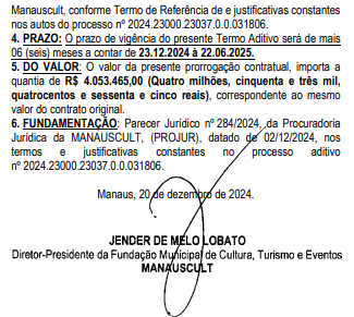 02-1 Manauscult gasta mais de R$ 23,6 milhões para renovar contratos para fazer festas com dinheiro público