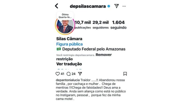 Capa-Manchete-13-700x394-1 Para afastar rumores de separação próximo as eleições, Silas Câmara posta foto com a esposa e se declara à ela