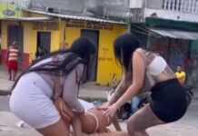 Blindadas se atracam pelos cabelos, disputando o amor do mesmo homem em adega no Novo Aleixo