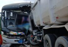 Grave colisão entre ônibus e caçamba deixa feridos na rodovia AM-010 Itacoatiara