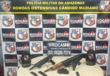 ROCAM apreende submetralhadoras e munições em kitnet abandonado na zona leste de Manaus