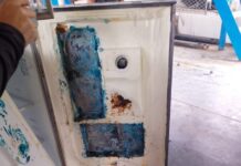 Base Arpão 3: Cadela Ágata auxilia na localização de entorpecentes escondidos no forro de uma geladeira