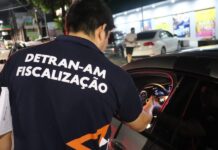 DETRAN-AM: Durante fiscalização, condutores são presos por adulteração de placa e desacato