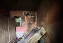 Incêndio atinge residência e morador é hospitalizado por inalar fumaça