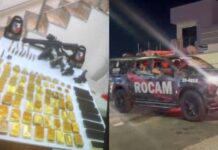 Operação da Rocam no Parque Dez termina com policiais presos e a apreensão de armas e ouro