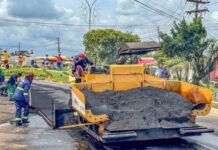 Prefeita Valciléia Maciel busca parceria com o Governo e comemora início das obras de recapeamento em vias de Manacapuru