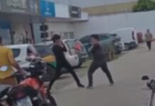 VÍDEO: Motociclistas trocam s0c0s em posto de gasolina em Manaus