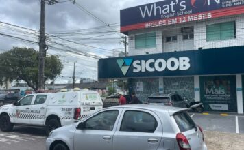 Criminosos invadem agência do Sicoob na Djalma Batista