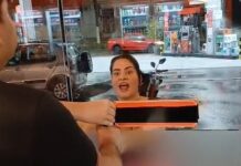 Mulher surta e quebra loja de conveniência no Parque Dez