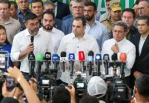 No primeiro dia à frente do Executivo, governador interino Roberto Cidade destaca estabilidade institucional e continuidade de projetos