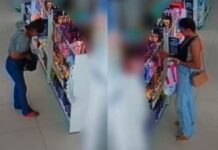 Mulheres são filmadas furtand0 produtos para cabelo em Manaus