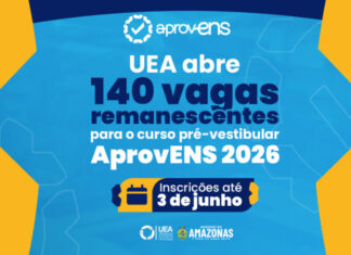 UEA abre 140 vagas remanescentes para o curso pré-vestibular AprovENS 2026