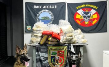 Base Arpão: Forças de segurança apreendem mais de 91 quilos de drogas escondidos no porão do ferry boat no rio Solimões