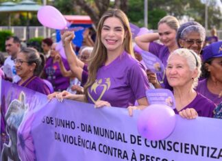Em ação do Junho Violeta, primeira-dama Thaisa Cidade destaca importância da proteção à pessoa idosa