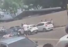 VÍDEO: Confusão termina com homem com uma arma de fogo e uma f4ca em Manaus