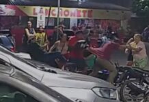 VÍDEO: Família é flagrada em confusão generalizada no estacionamento do Platão Araújo
