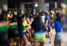 VÍDEO: Pancadaria marca o final do jogo do Brasil em posto de combustível em Coari